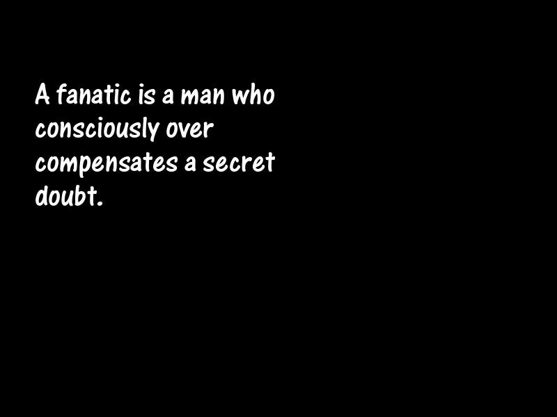 Fanatics and fanaticism Motivational Quotes