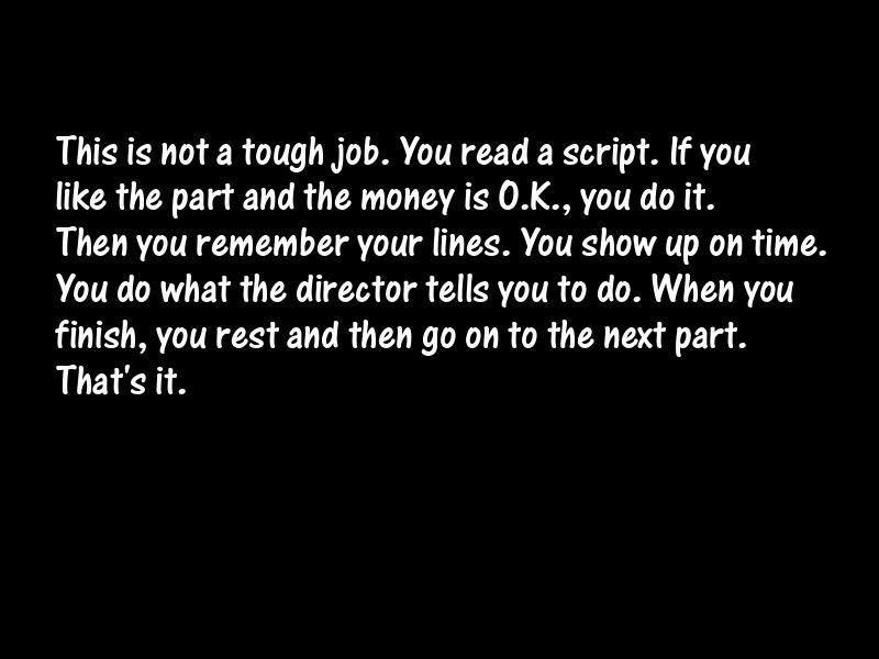 Acting and actors Motivational Quotes