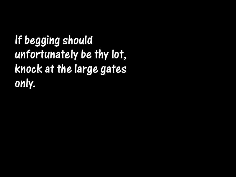 Beggars Motivational Quotes